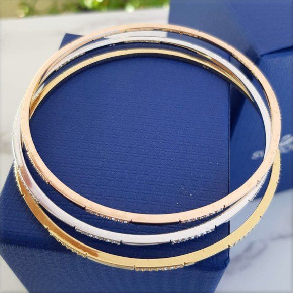 SWAROVSKI Crystal Cubist Bangle Set - Picture 5 of 7